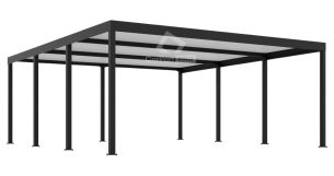 CarPort PREMIUM - wiata samochodowa 6x5,5 - antracyt CP109