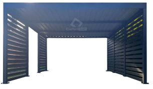 CarPort PREMIUM - wiata samochodowa 5x6 - antracyt - dodatkowa zabudowa CP126