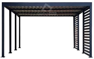 Carport PREMIUM - Wiata samochodowa 4x5m - antracyt - dodatkowa zabudowa CP131